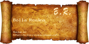 Bolla Roxána névjegykártya